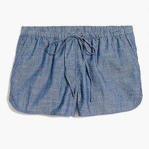 J.Crew 3” Cotton Chambray Drawstring Shorts